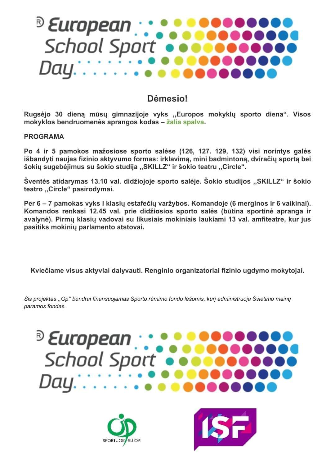 European school sport day